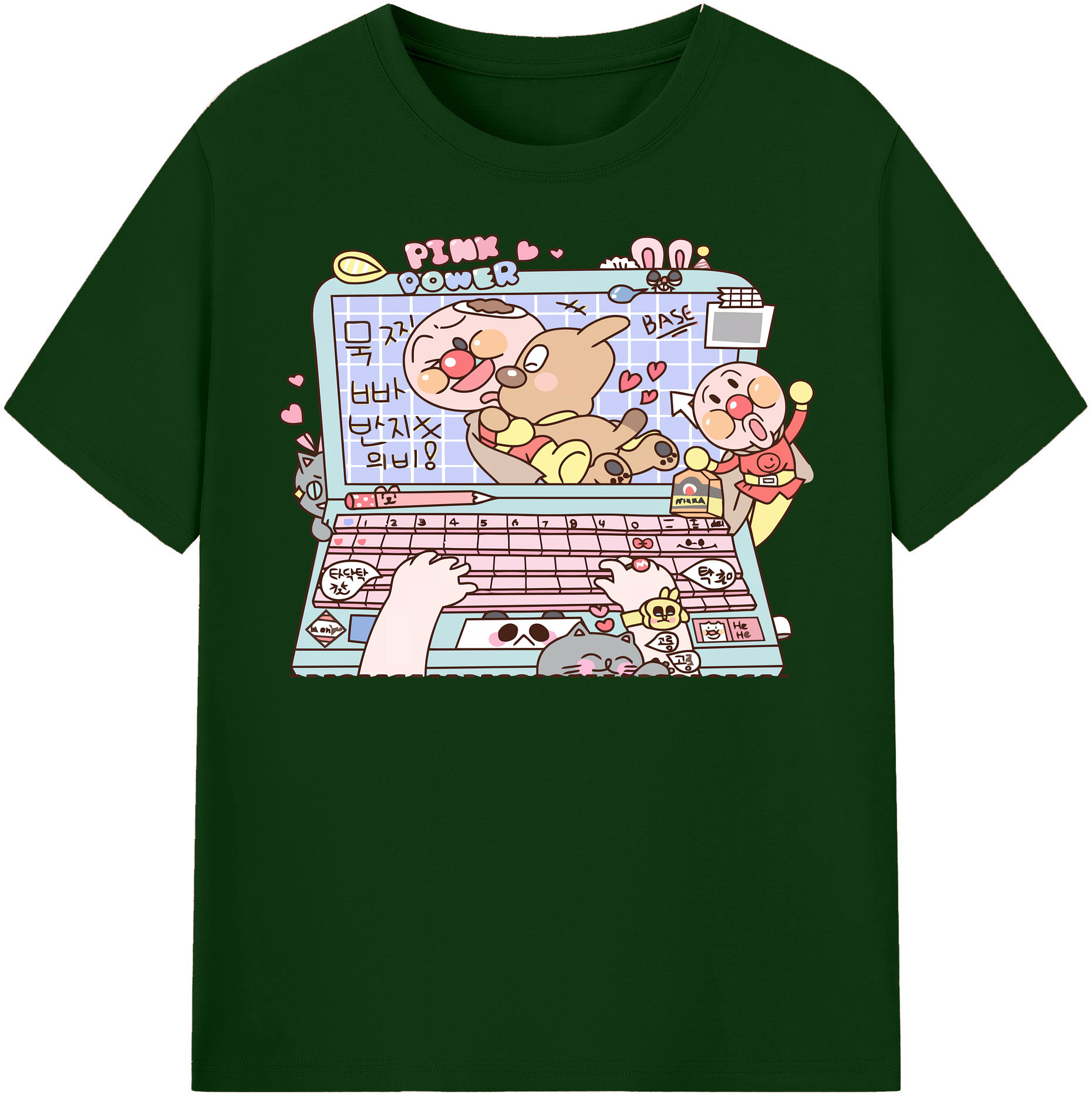 （画像用） アンパンマン Anpanman 綿100％半袖Tシャツ（フロントプリント）